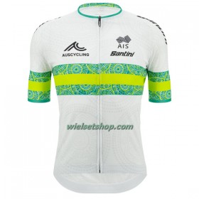 Fietskleding (Fietsshirt + Korte Koersbroek) 2023 Australië Nationaal Team - Groen Wit